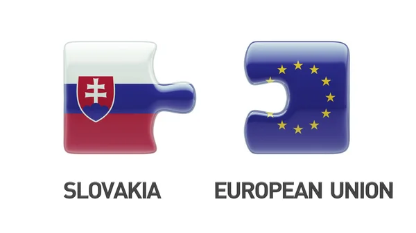 European Union Slovakia  Puzzle Concept — Stock Photo, Image