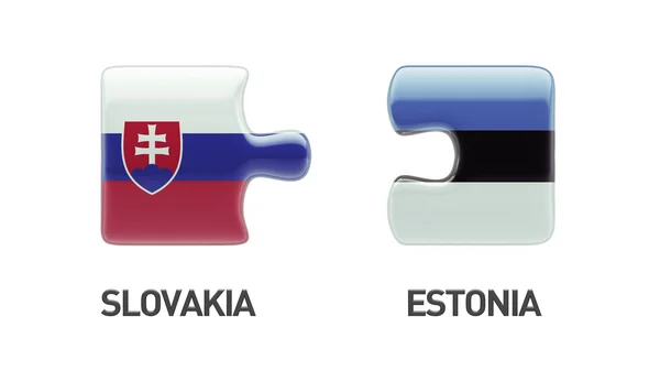 Estonia Slovakia  Puzzle Concept — Stock Photo, Image