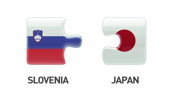 Eslovénia Japão Puzzle Concept — Fotografia de Stock