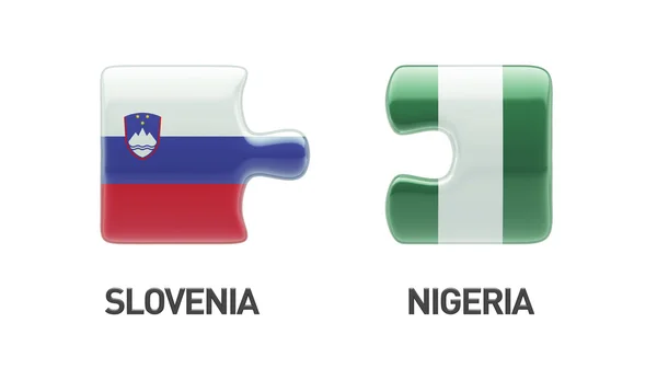 Slovenien Nigeria pussel koncept — Stockfoto