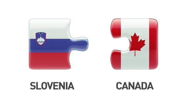 Slovenia Canada  Puzzle Concept — Stock Photo, Image