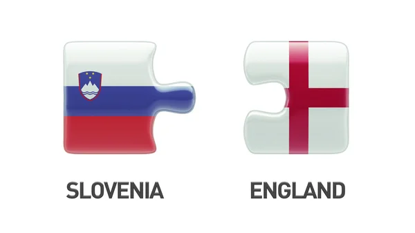 Eslovenia Inglaterra Puzzle Concepto — Foto de Stock