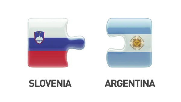 Szlovénia Argentína nehézség koncepció — Stock Fotó