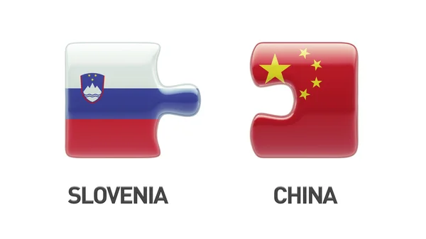 Słowenia Chiny logiczne pojęcia — Zdjęcie stockowe