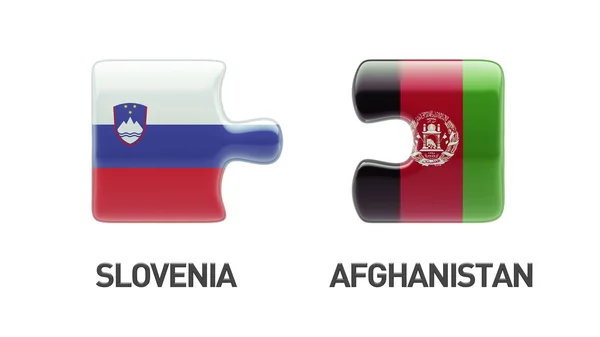 Slowenien Afghanistan Puzzle-Konzept — Stockfoto