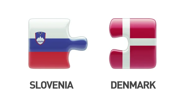 Slovenia Denmark  Puzzle Concept — Stock Photo, Image