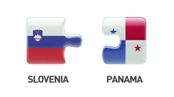 Slovenia Panama  Puzzle Concept — Stock Photo, Image