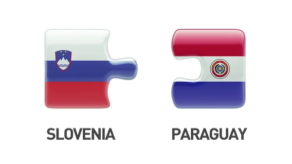 Slovenia Paraguay Puzzle-konsept – stockfoto