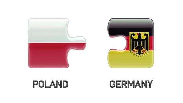 Polonia Germania Puzzle Concept — Foto Stock