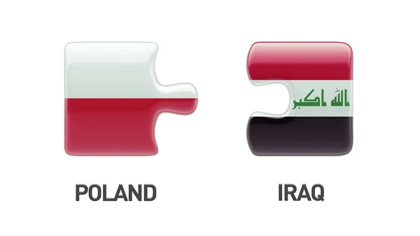 Poland Iraq  Puzzle Concept — Stock Photo, Image