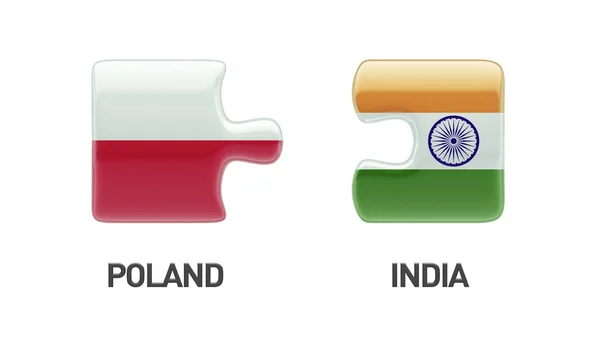 Polen India puzzel Concept — Stockfoto