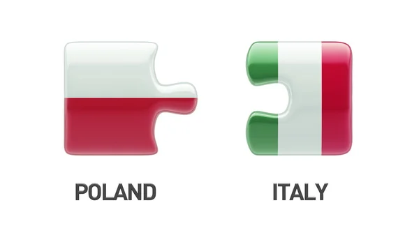 Polen Italië puzzel Concept — Stockfoto