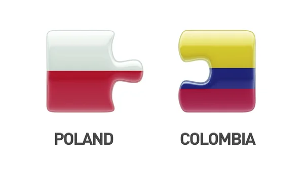 Polsko Kolumbie logická koncepce — Stock fotografie