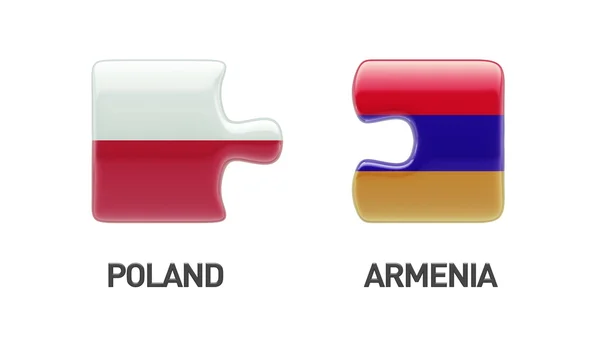 Poland Armenia  Puzzle Concept — Stock Photo, Image