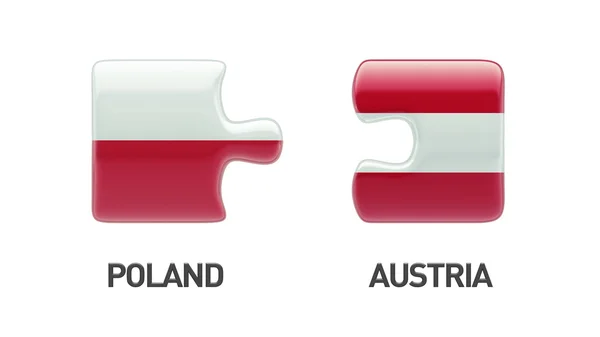 Polonia Austria Puzzle Concepto — Foto de Stock