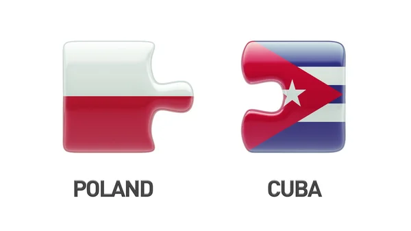 Polen Cuba puzzel Concept — Stockfoto