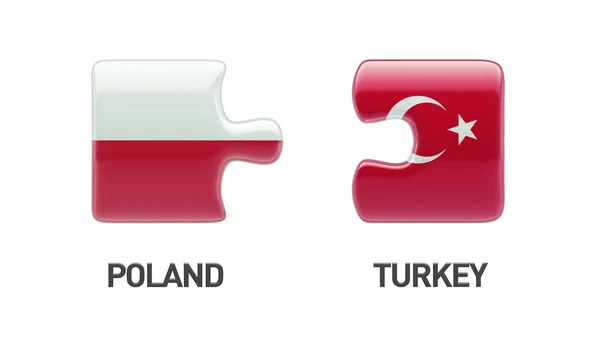 Poland Turkey  Puzzle Concept — Stock Photo, Image