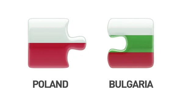 Polen bulgaria puzzle-konzept — Stockfoto