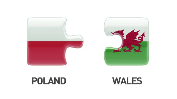 Polen Wales puzzel Concept — Stockfoto