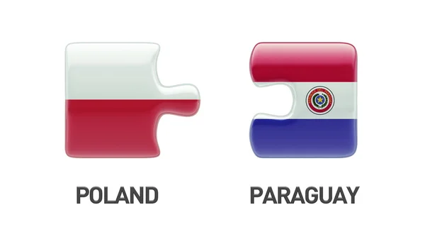 Lengyelország Paraguay nehézség koncepció — Stock Fotó