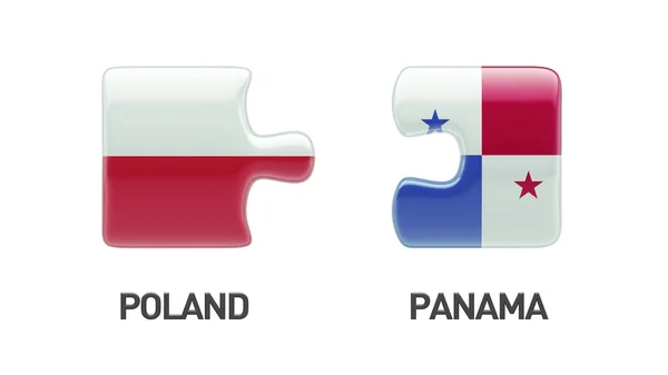 Polonia Concetto di puzzle Panama — Foto Stock