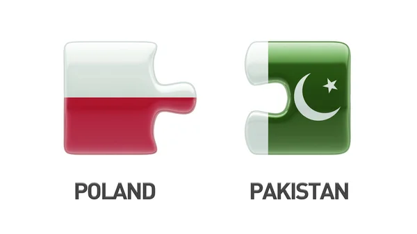 Polen Pakistan Puzzle-Konzept — Stockfoto