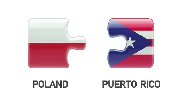 Polen Puerto Rico puzzel Concept — Stockfoto