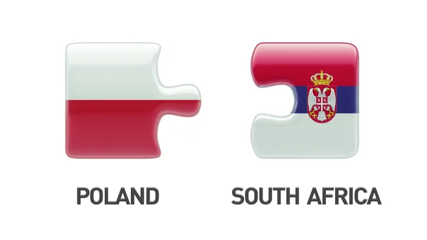 Polonia Serbia Puzzle Concept — Foto Stock