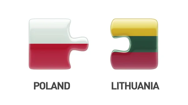 Lithuania Poland  Puzzle Concept — Stock Photo, Image