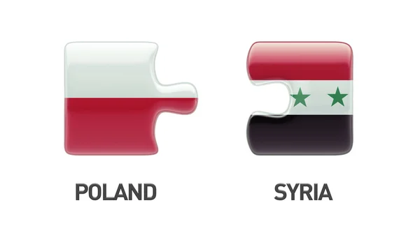 Syria poland puzzle-konzept — Stockfoto