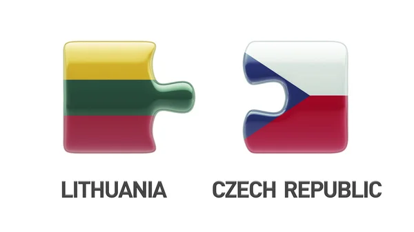 Litwa Czechy logiczne pojęcia — Zdjęcie stockowe