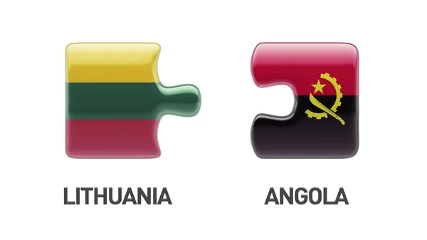 Lithuania Angola  Puzzle Concept — Stock Photo, Image