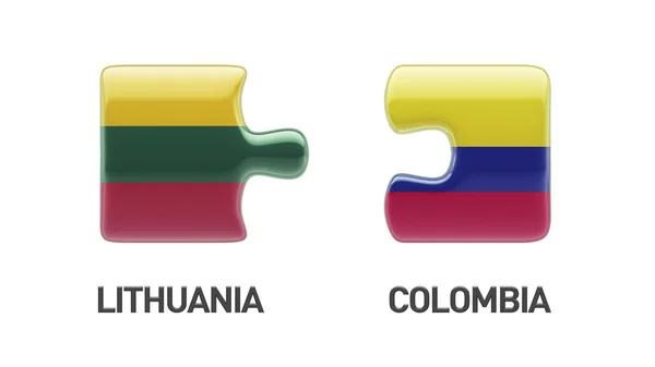 Litouwen Colombia puzzel Concept — Stockfoto