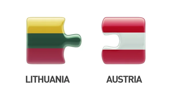 Lithuania Austria  Puzzle Concept — Stock Photo, Image