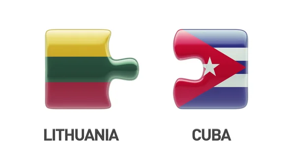 Litauen Cuba Puzzle-konsept – stockfoto