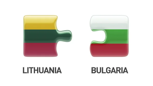 リトアニア ブルガリア パズル コンセプト — ストック写真