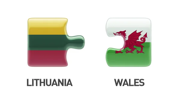 Lituânia Wales Puzzle Concept — Fotografia de Stock