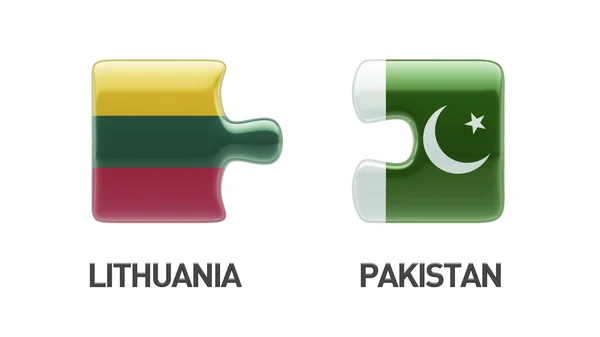 Lituania Pakistán Puzzle Concepto — Foto de Stock