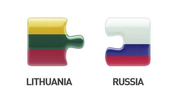 Lithuania Russia  Puzzle Concept — Stock Photo, Image