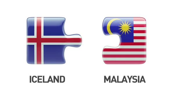 IJsland Maleisië puzzel Concept — Stockfoto
