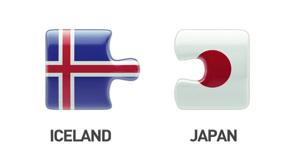 Iceland Japan  Puzzle Concept — Stock Photo, Image