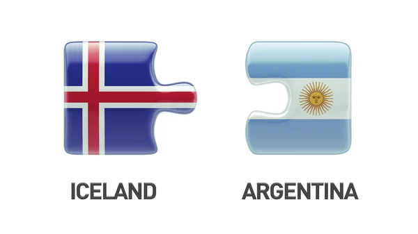 IJsland Argentinië puzzel Concept — Stockfoto