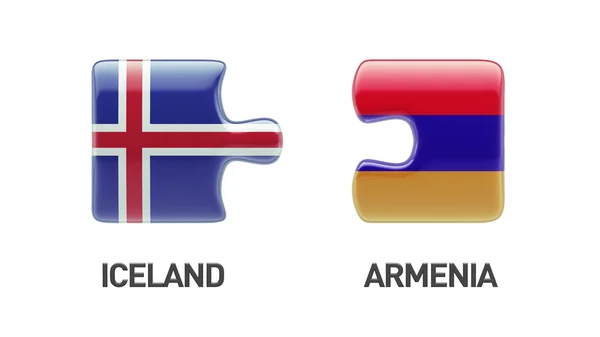 アイスランド アルメニア パズル コンセプト — ストック写真