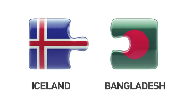 Islândia Bangladesh Puzzle Concept — Fotografia de Stock