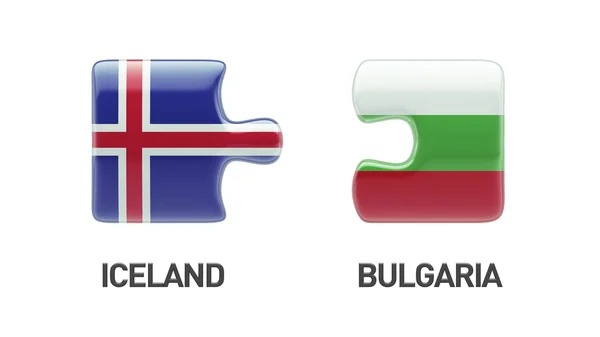 Iceland Bulgaria  Puzzle Concept — Stock Photo, Image