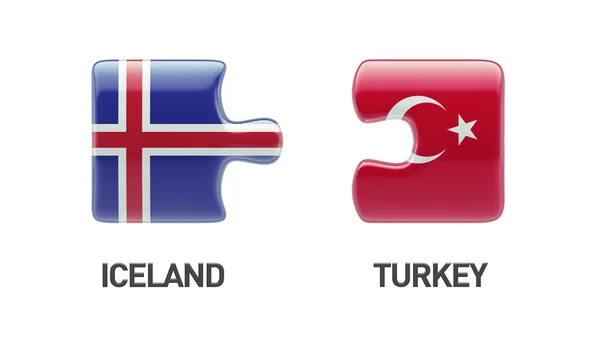 Iceland Turkey  Puzzle Concept — Stock Photo, Image