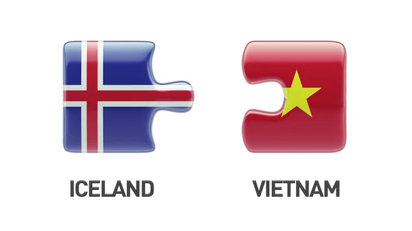 Iceland Vietnam  Puzzle Concept — Stock Photo, Image