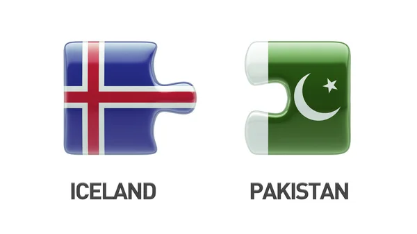 Iceland Pakistan  Puzzle Concept — Stock Photo, Image