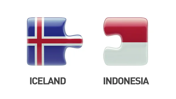 Islandia Indonesia Puzzle Concepto —  Fotos de Stock