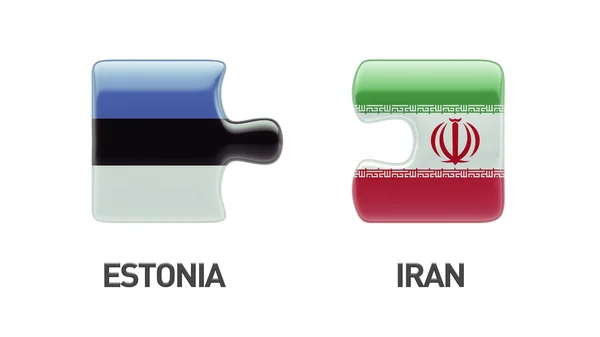 Estland Iran puzzel Concept — Stockfoto